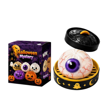 Halloween Ghost Squeeze Toys Gift Set - Stress Relief Pinch & Vent Toys Halloween Dumpling Squeeze Squishy Toy