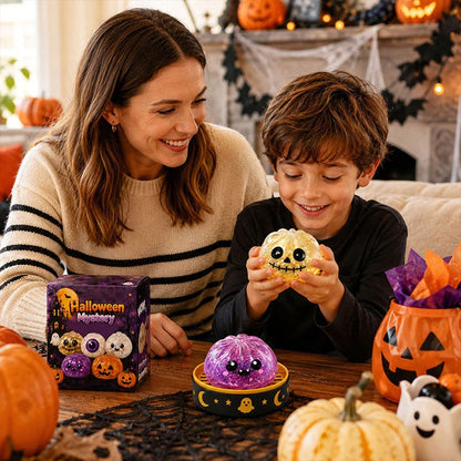 Halloween Ghost Squeeze Toys Gift Set - Stress Relief Pinch & Vent Toys Halloween Dumpling Squeeze Squishy Toy