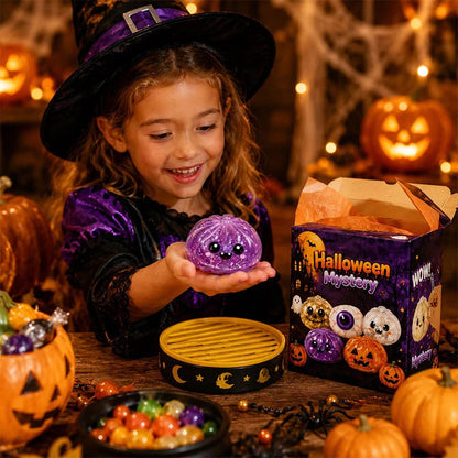 Halloween Ghost Squeeze Toys Gift Set - Stress Relief Pinch & Vent Toys Halloween Dumpling Squeeze Squishy Toy